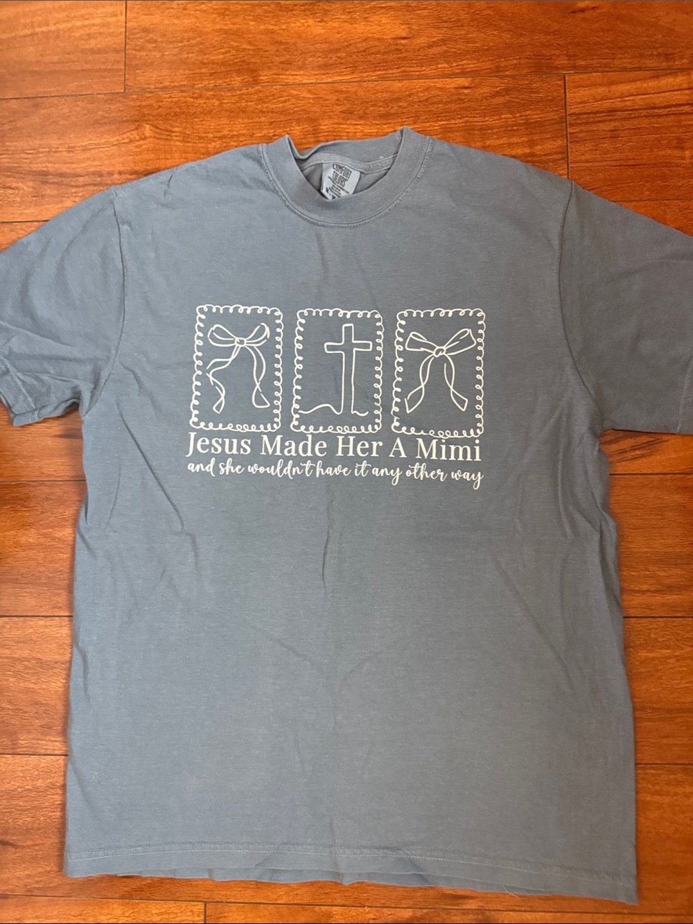 Comfort Colors Gray Faith Graphic Tee - Jesus Made Her A Mimi